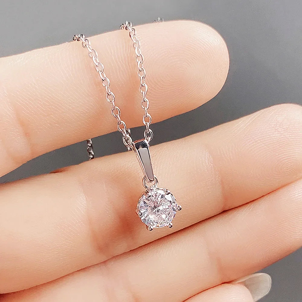 Odile - Collier Pendentif Classique en Zirconium