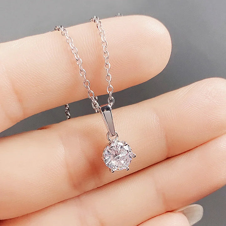 Odile - Collier Pendentif Classique en Zirconium