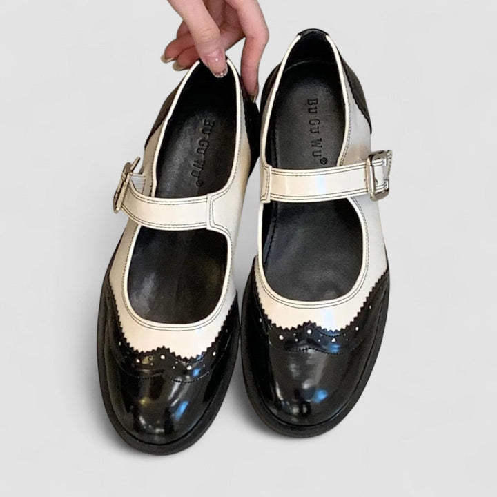 Aurenza - Chaussures Mary Jane femme bicolores