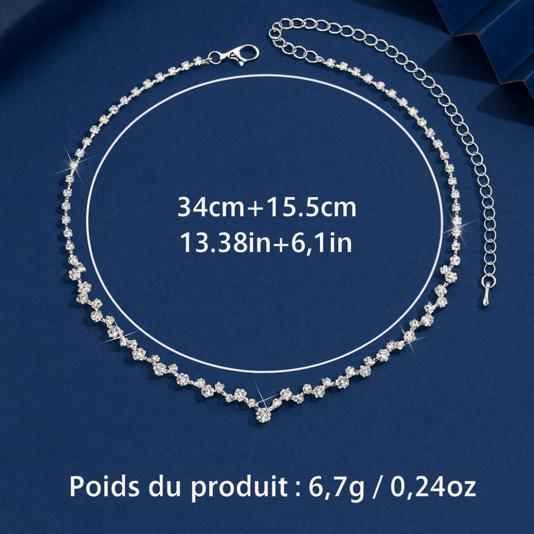 Iris - Collier de Mariage Élégant en Diamant