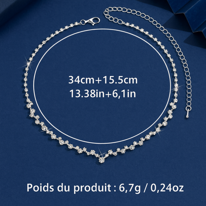 Iris - Collier de Mariage Élégant en Diamant