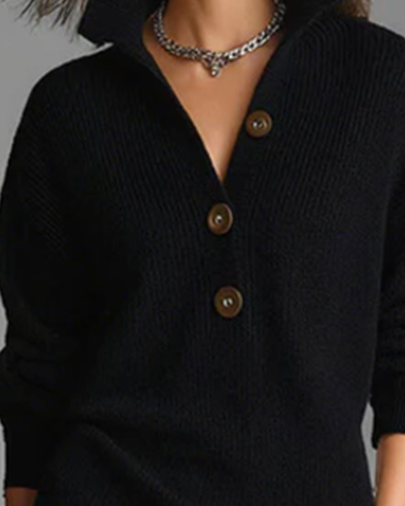 Robe pull décontractée de couleur unie pour l&