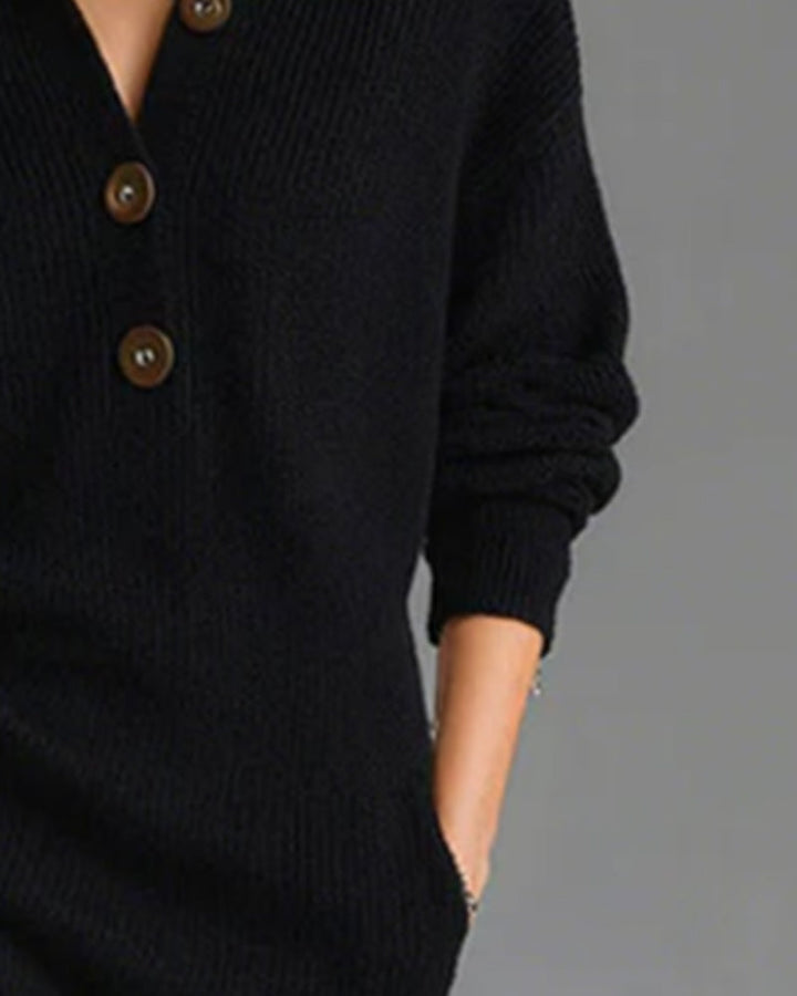 Robe pull décontractée de couleur unie pour l&