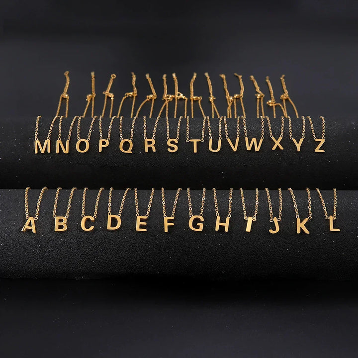 Mathilde - Collier Pendentif Alphabet Brillant