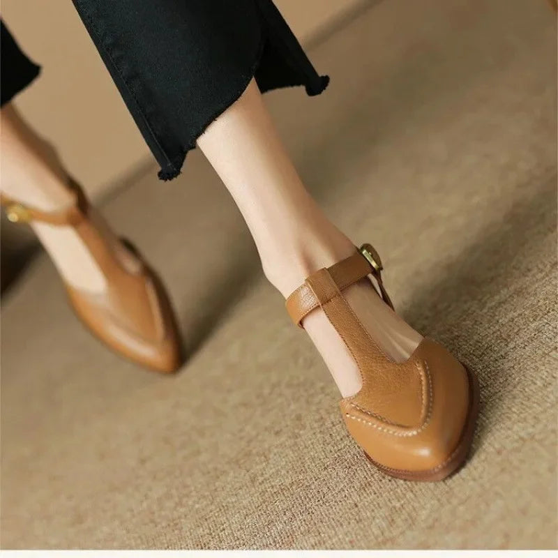 Aurenza - Chaussures femme à boucle et talon bas