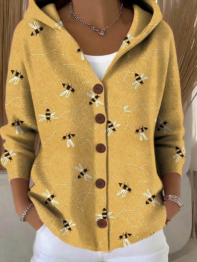 Colomba — Cardigan Imprimé à Capuche