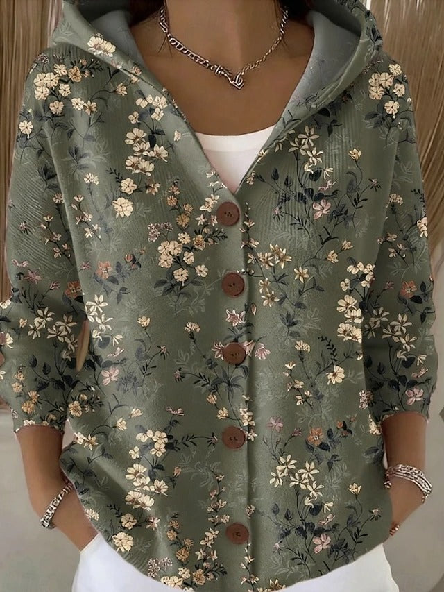 Colomba — Cardigan Imprimé à Capuche