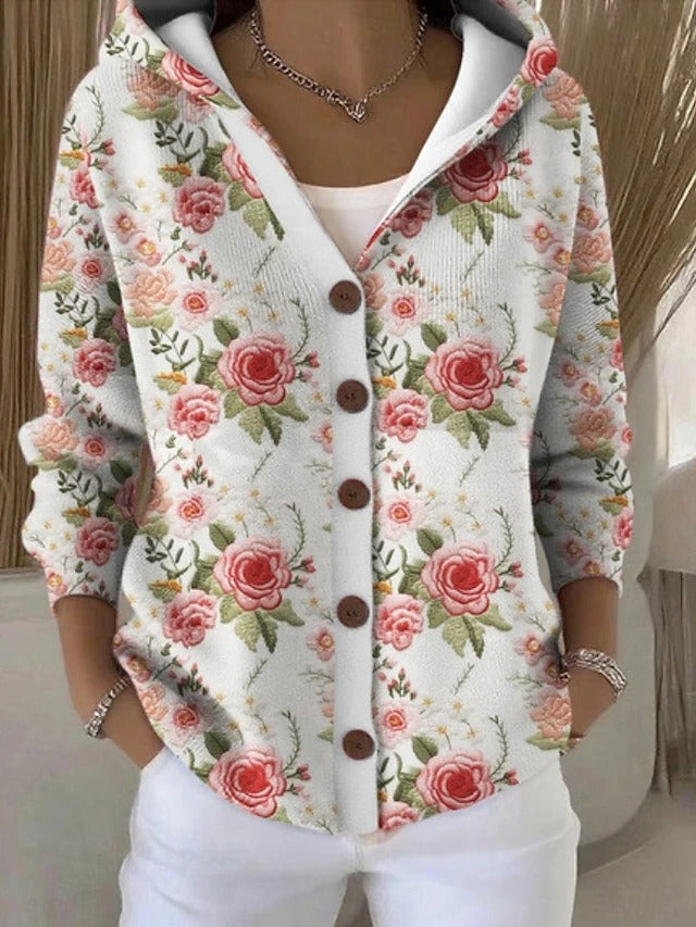 Colomba — Cardigan Imprimé à Capuche