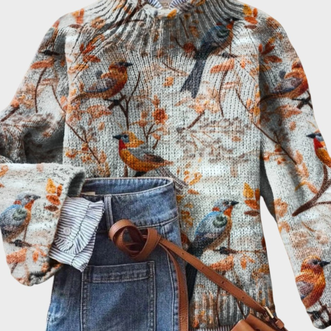 Monique - Pull en Maille Artistique