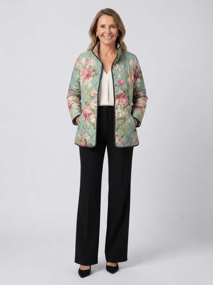 Veste Matelassée Roses Anciennes Claire