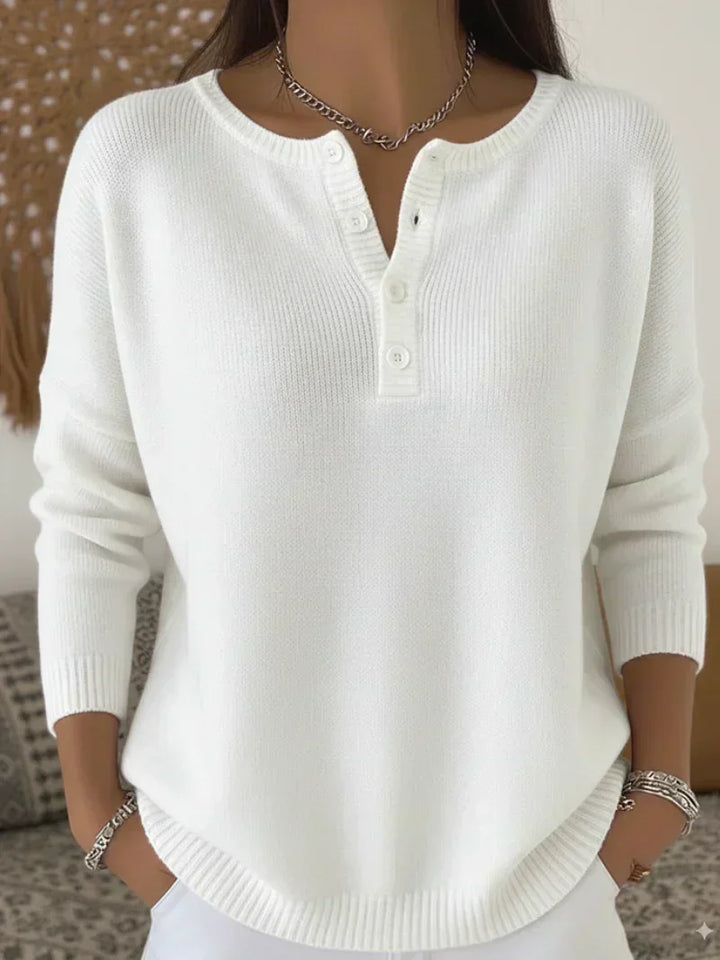 Ernesta — Pull Maille Boutons Henley