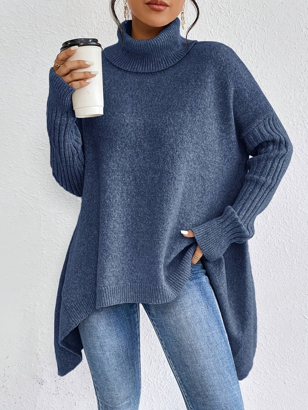 Léïna™ – Le Pull Col Montant Doux &amp; Décontracté