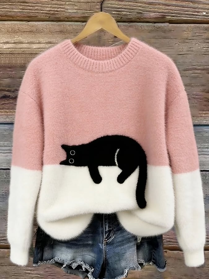 Charlotte | Pull Douillet Chat Endormi