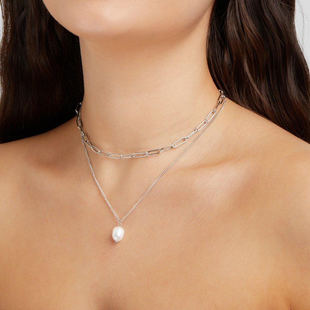 Zoé - Collier Élégant avec Perles Suspendues