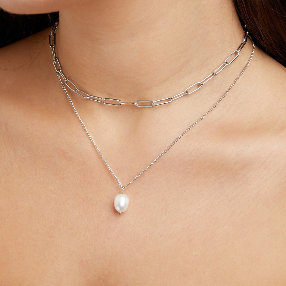 Zoé - Collier Élégant avec Perles Suspendues