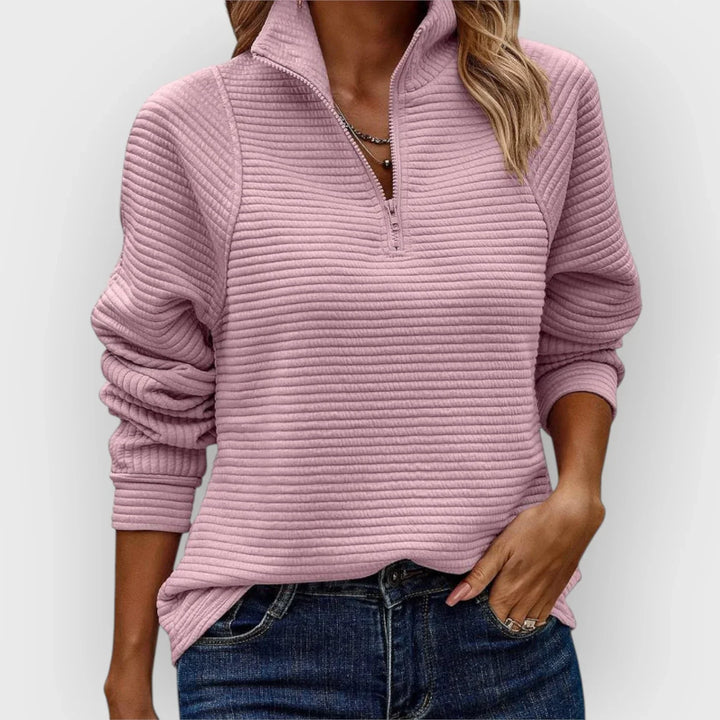 Noémie | PULL CHIC DÉCONTRACTÉ À COL ZIPPÉ