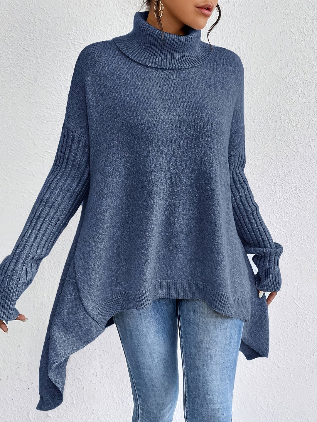 Léïna™ – Le Pull Col Montant Doux &amp; Décontracté