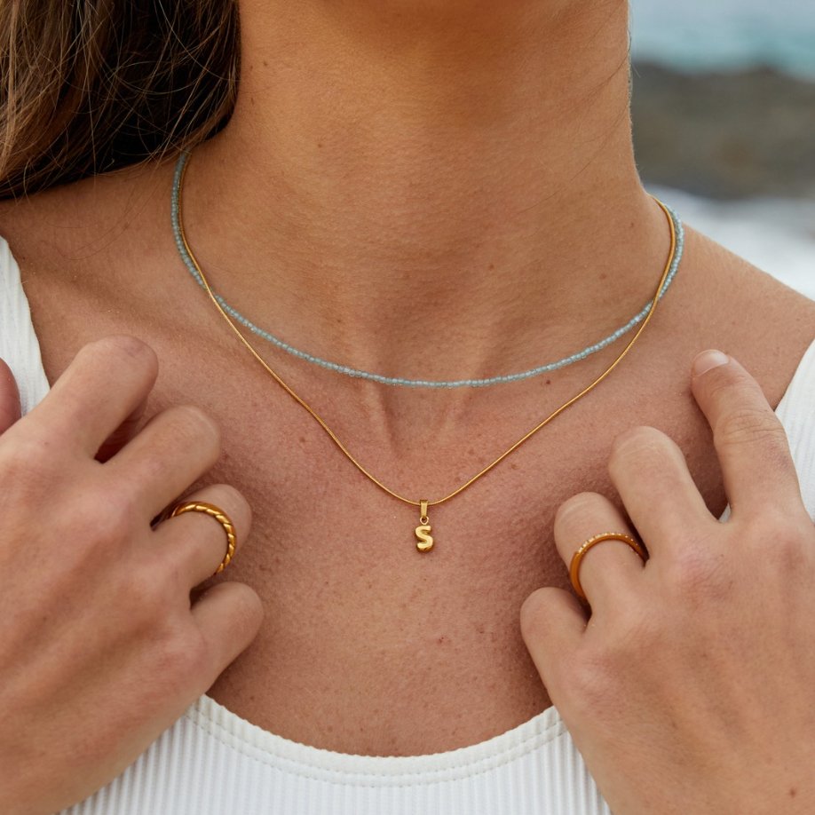 Louison - Collier Lettre Bubble Chic
