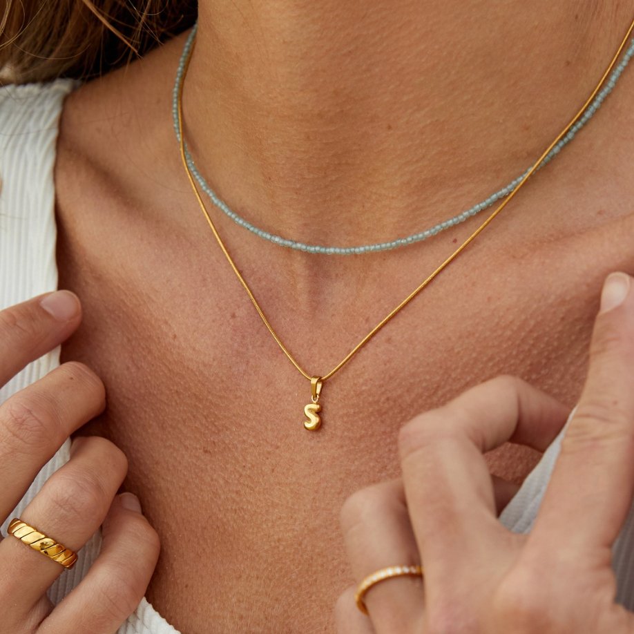 Louison - Collier Lettre Bubble Chic
