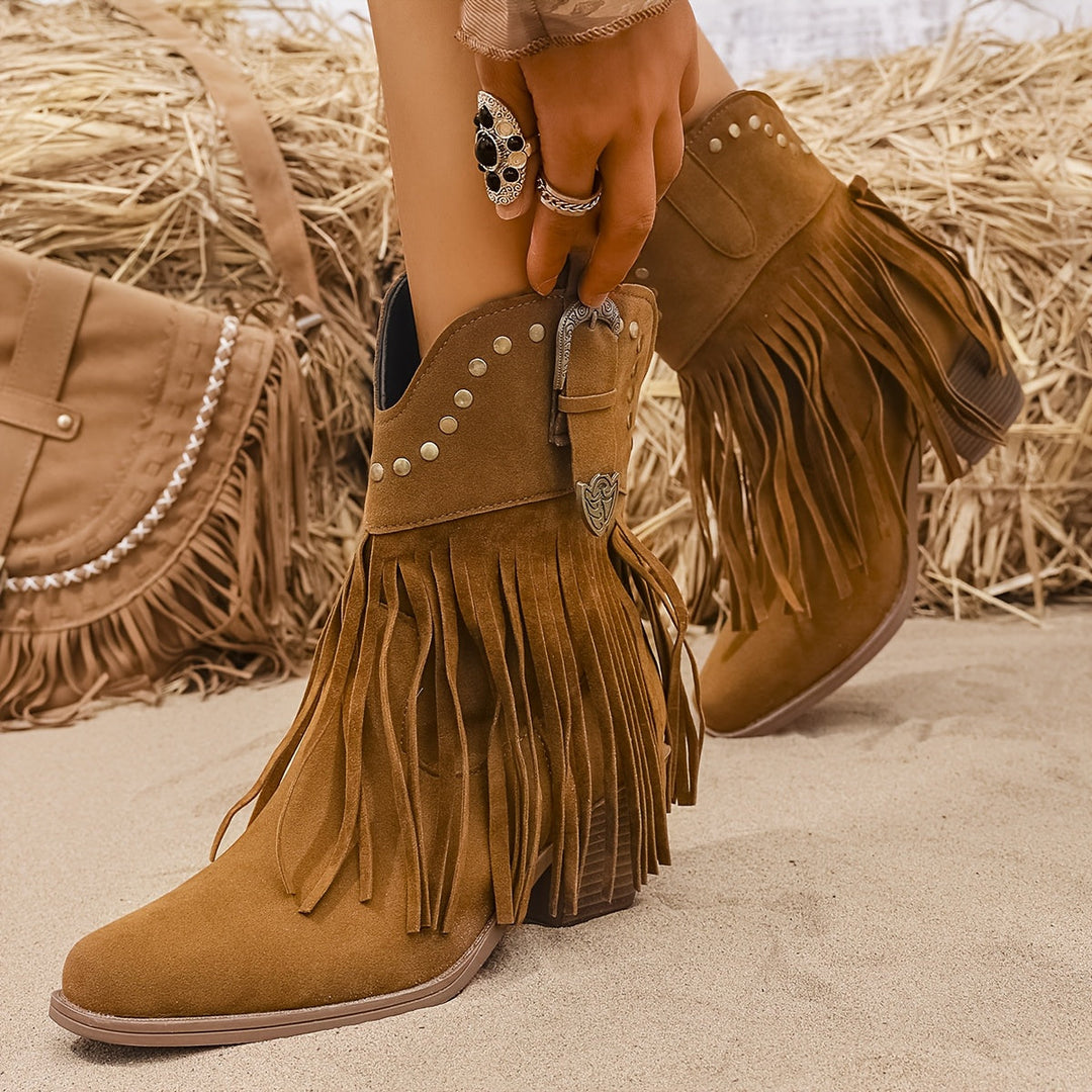 Calla | Bottes de cowboy avec franges