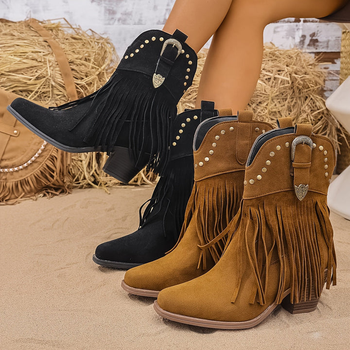 Calla | Bottes de cowboy avec franges