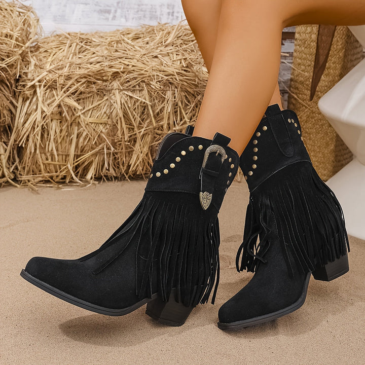 Calla | Bottes de cowboy avec franges