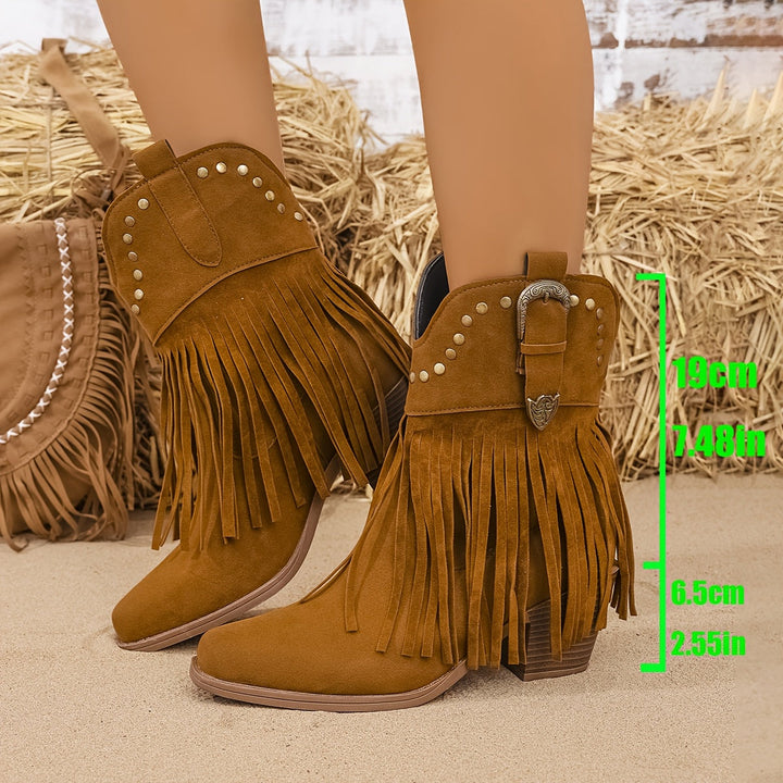 Calla | Bottes de cowboy avec franges
