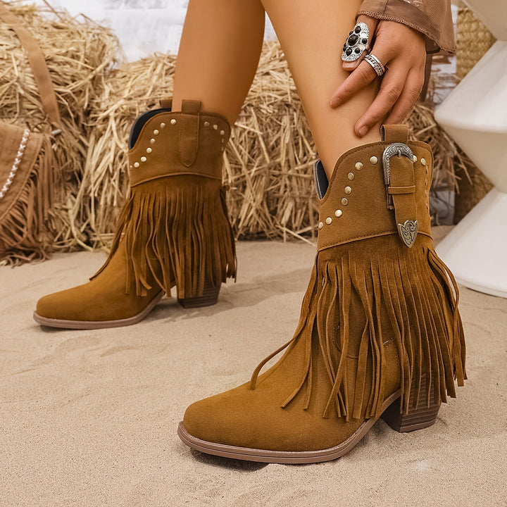 Calla | Bottes de cowboy avec franges
