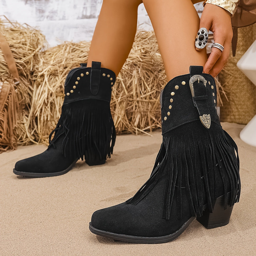 Calla | Bottes de cowboy avec franges