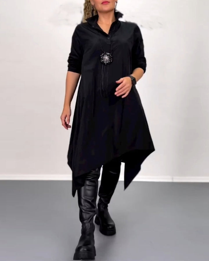 Robe décontractée irrégulière de couleur unie