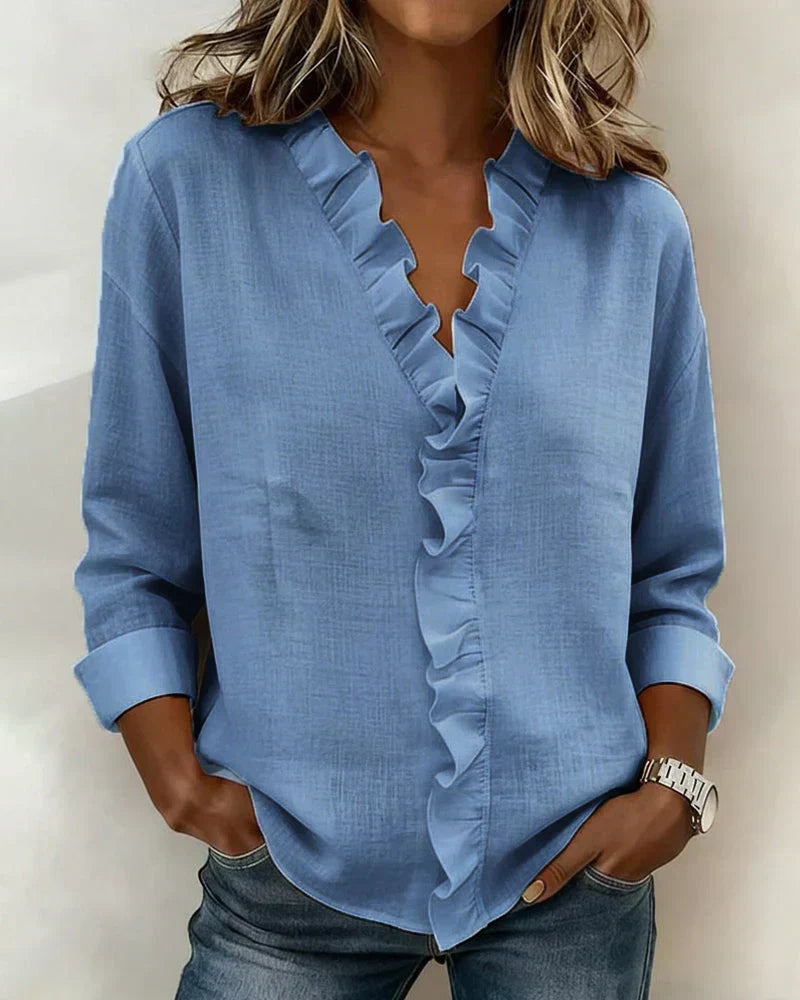 Séverine | Blouse Élégante Volants Claire