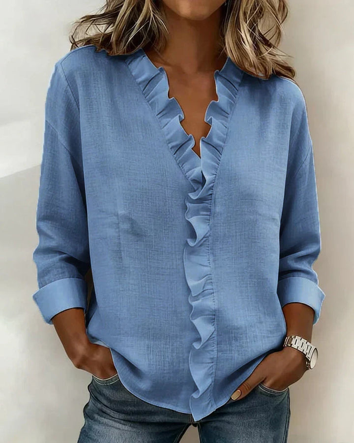 Séverine | Blouse Élégante Volants Claire
