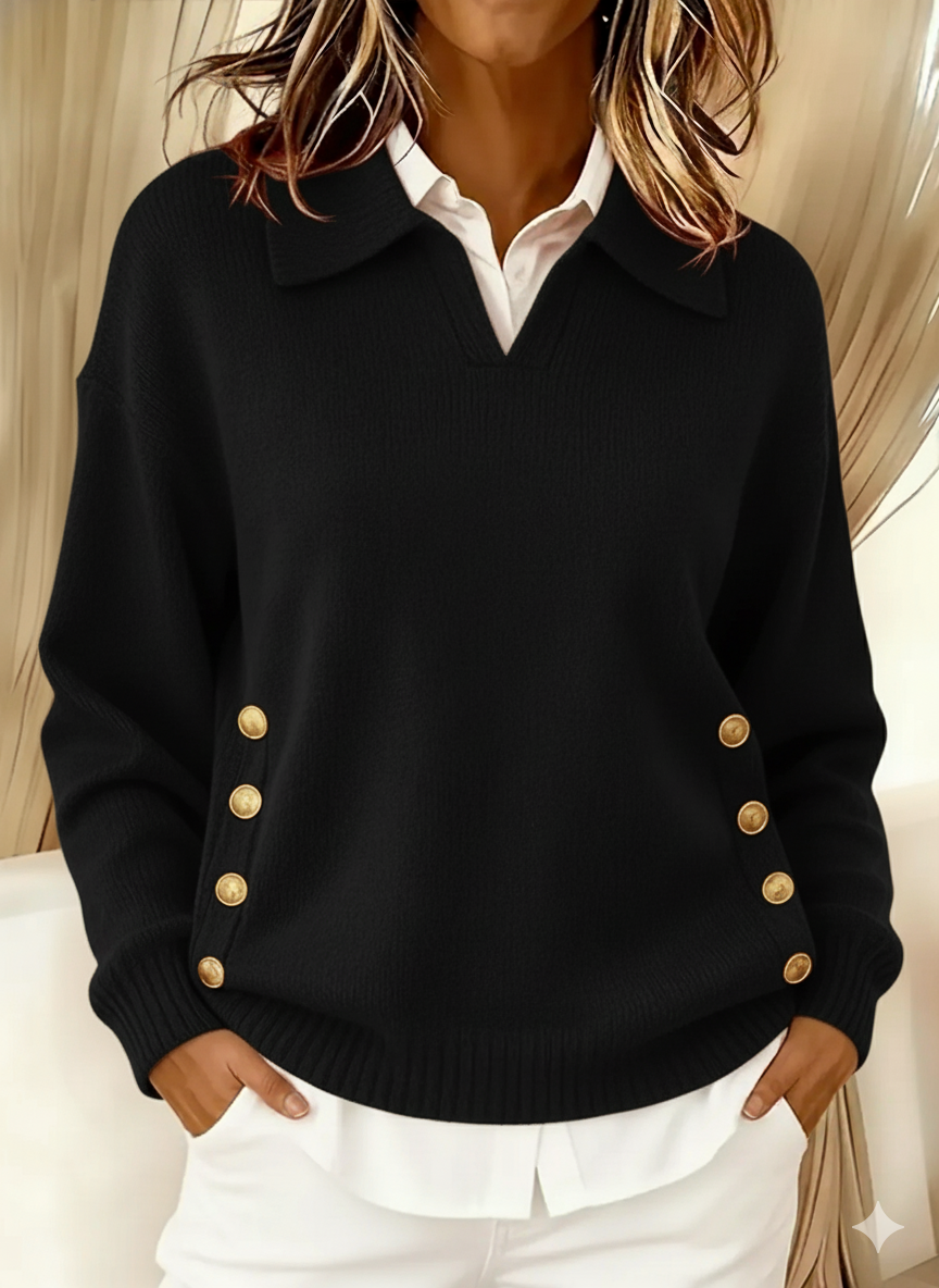 Erminia — Pull Col Polo Boutonné