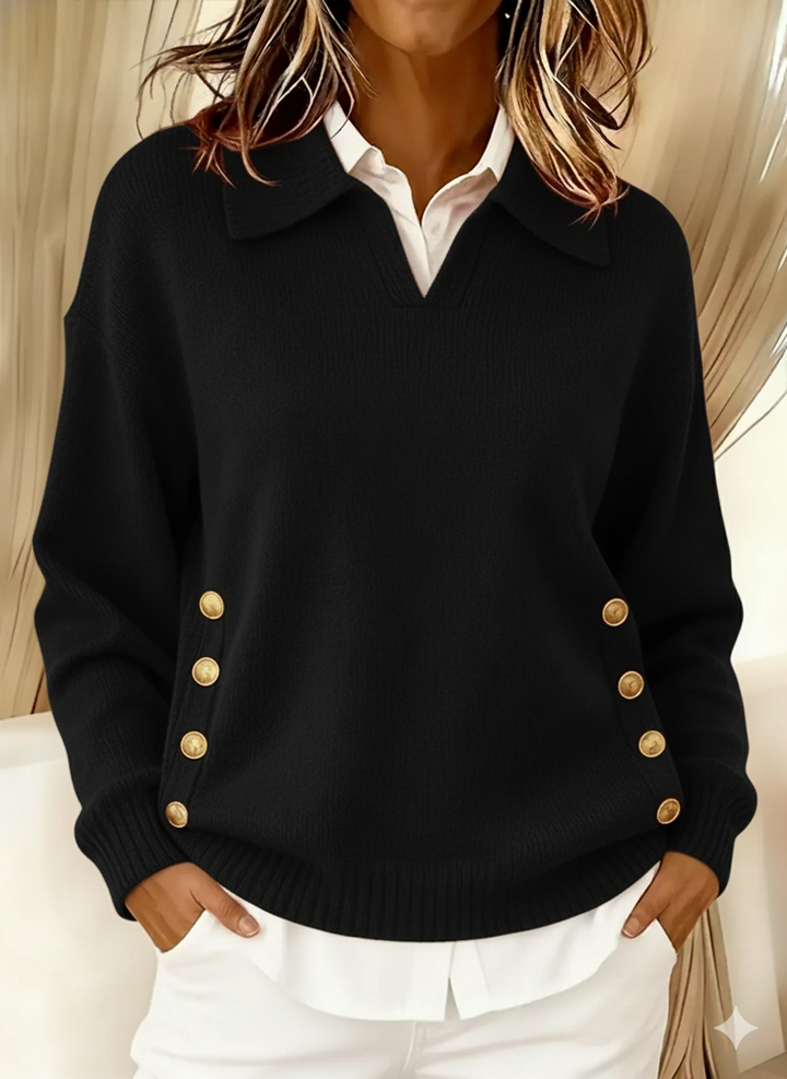 Erminia — Pull Col Polo Boutonné