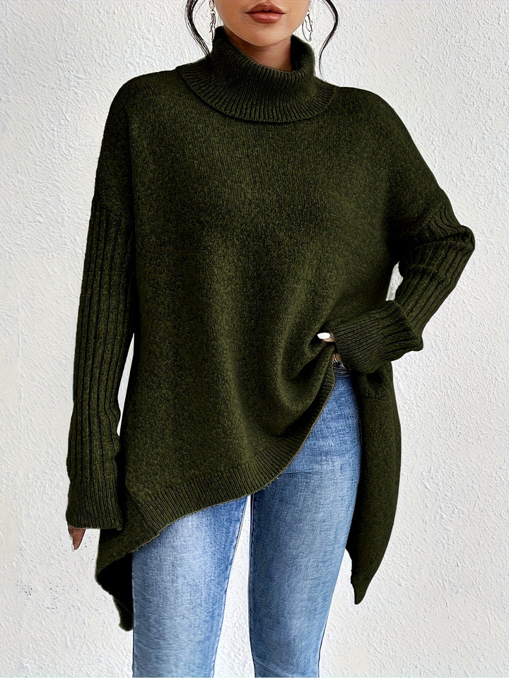 Léïna™ – Le Pull Col Montant Doux &amp; Décontracté
