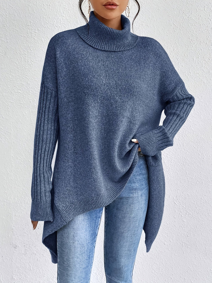 Léïna™ – Le Pull Col Montant Doux &amp; Décontracté