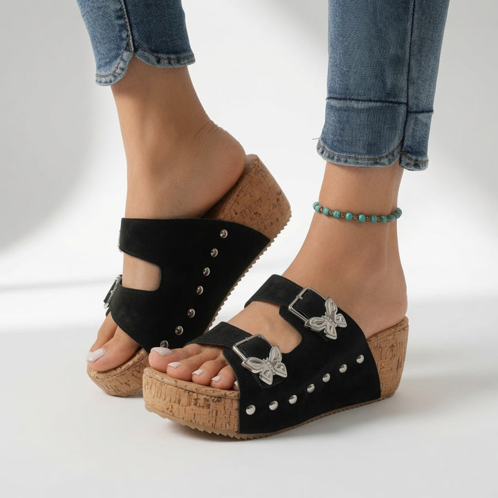 Giovanna™ — Mules compensées élégance confort quotidien