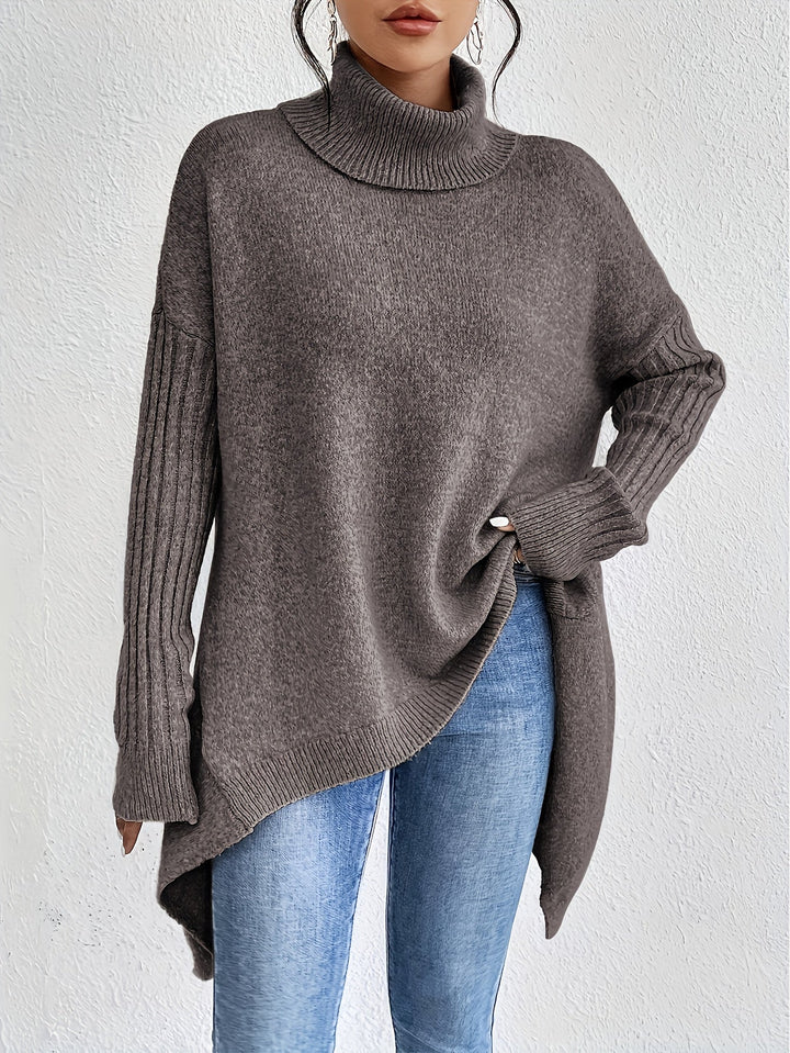 Léïna™ – Le Pull Col Montant Doux &amp; Décontracté