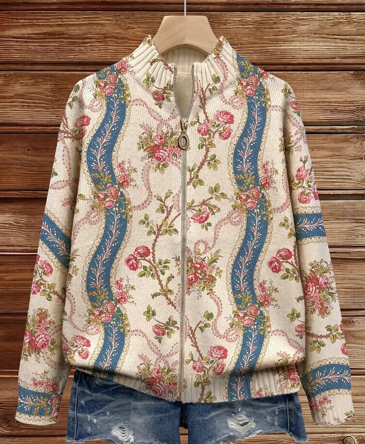 Eulalia | Cardigan Ruban Roses Grimpantes