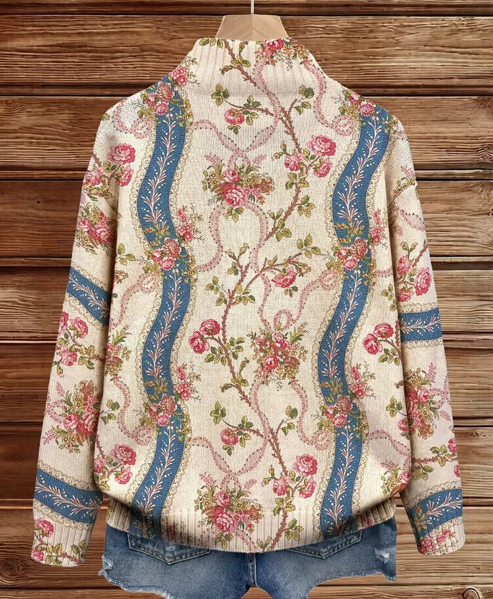 Eulalia | Cardigan Ruban Roses Grimpantes