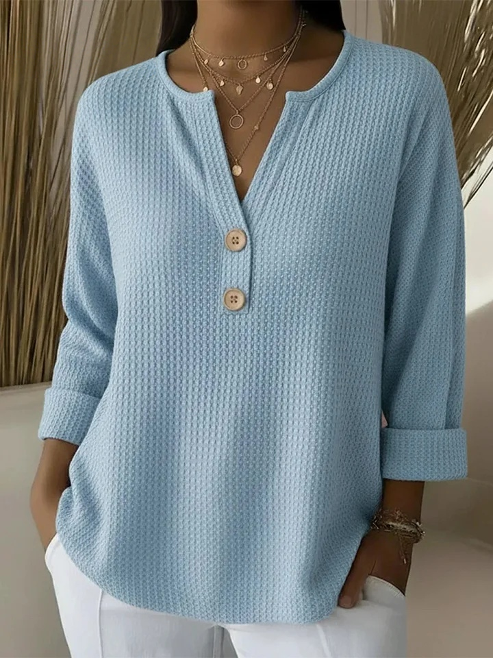 Lucia — Henley Texturé Boutonné