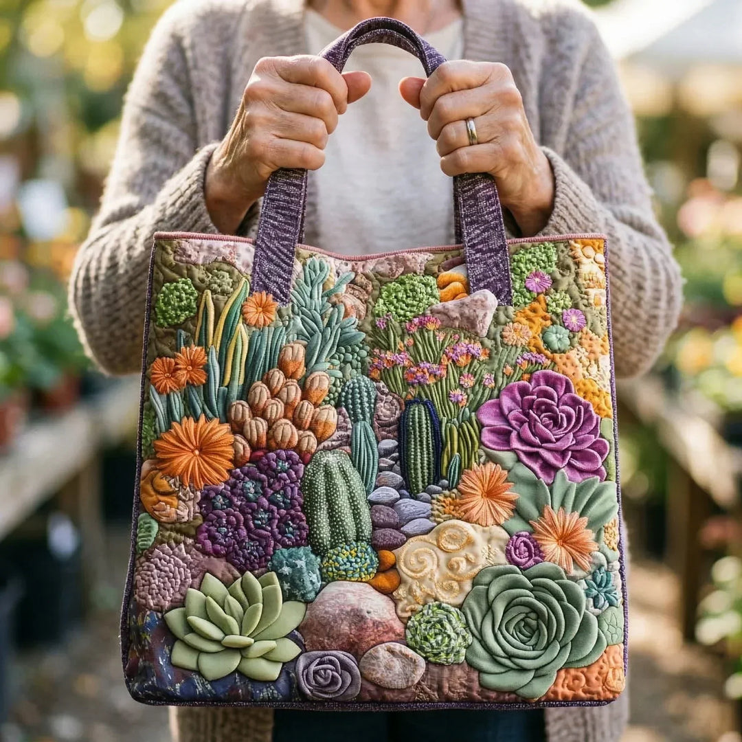 Sac Cabas Artisanal - Jardin de Succulentes