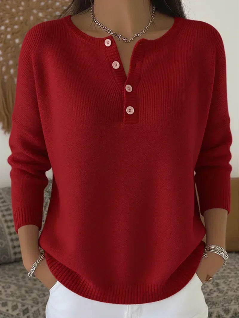Ernesta — Pull Maille Boutons Henley