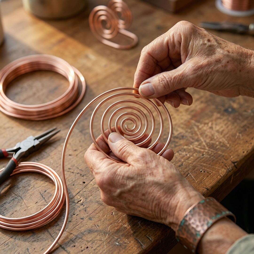 Élise Marseille Flow Spirale en Cuivre Artisanale