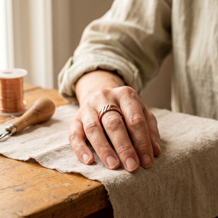 Bague en cuivre de tourbe Élise Marseille