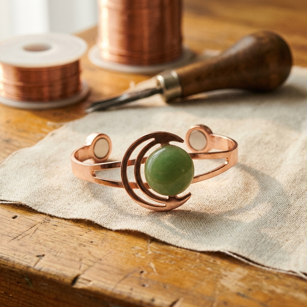 Bracelet en cuivre vert Élise Marseille Sphere
