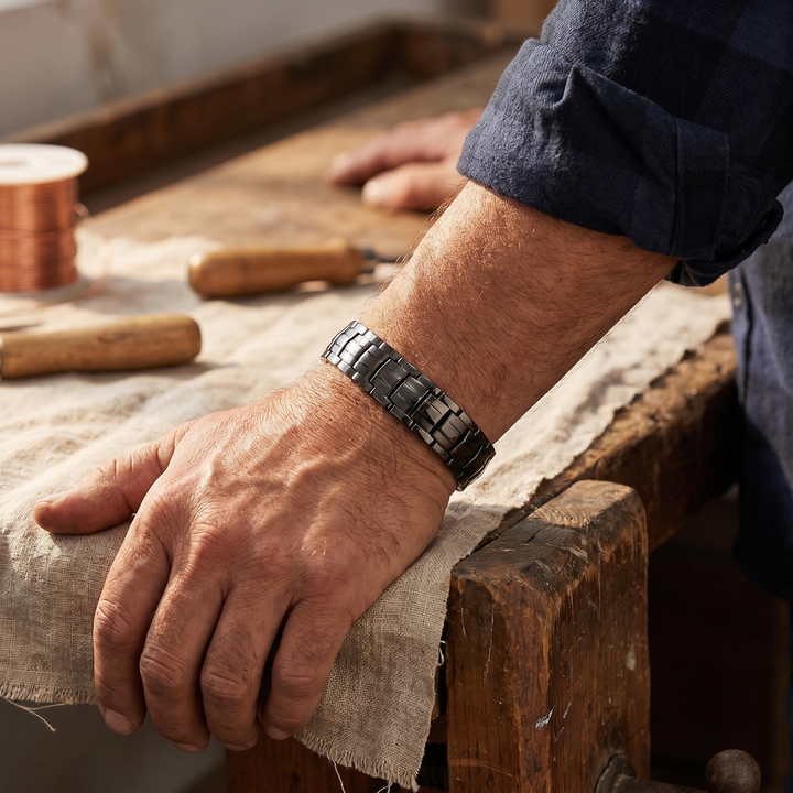 Bracelet en cuivre ocre pour homme Élise Marseille