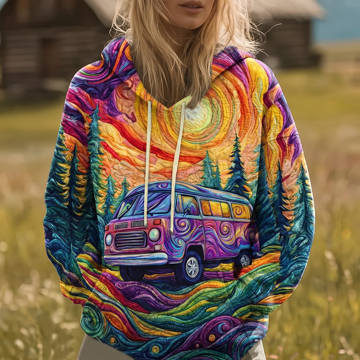 Vaneska | Sweat à capuche Y2K à imprimé soleil