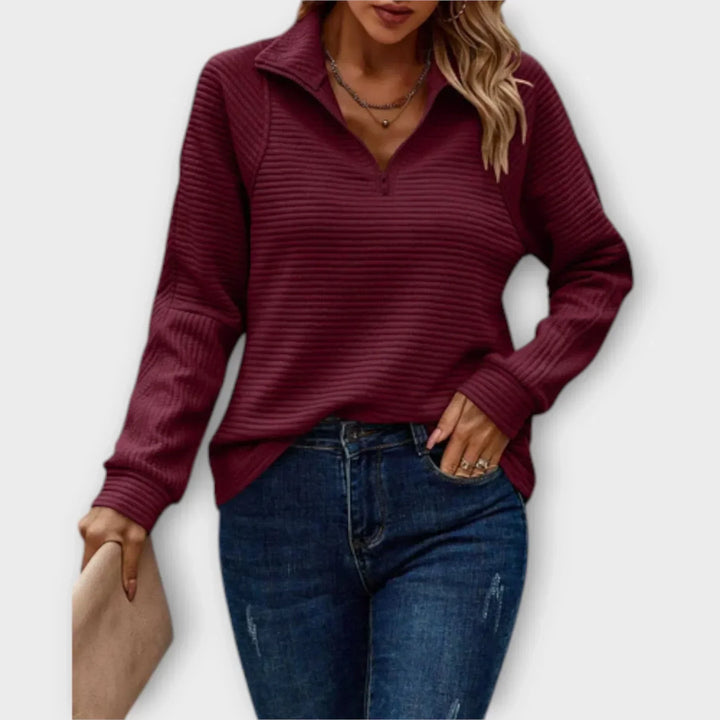 Noémie | PULL CHIC DÉCONTRACTÉ À COL ZIPPÉ