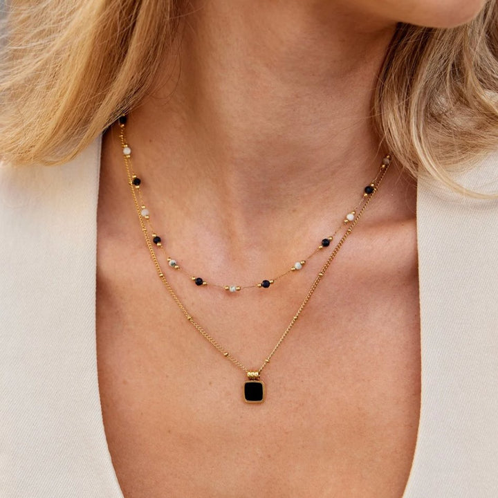Noémie - Collier Élégant à Double Rang